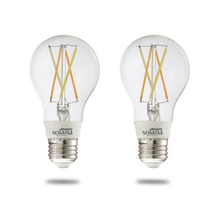 Bulbrite Pack of (2) 5.5 Watt Dimmable A19 Medium (E26) LED Bulbs - 600 Lumens, 2200K, and 80CRI Clear
