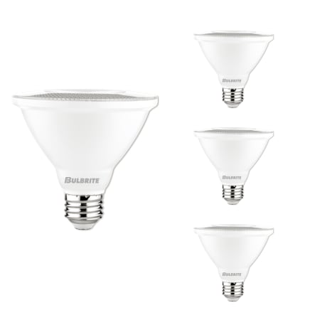 Bulbrite Pack of (4) 10 Watt Dimmable Medium (E26) LED Bulbs- 800 Lumens, 3000K, and 80CRI White