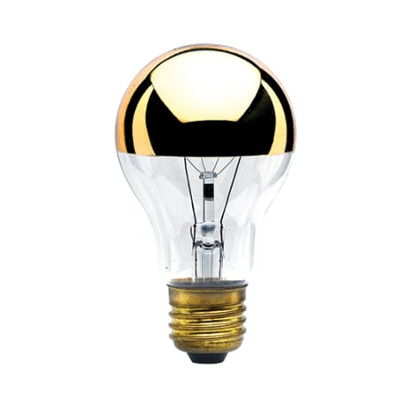 Bulbrite Pack of (6) 60 Watt Dimmable A19 Medium (E26) Incandescent Bulbs Half Gold