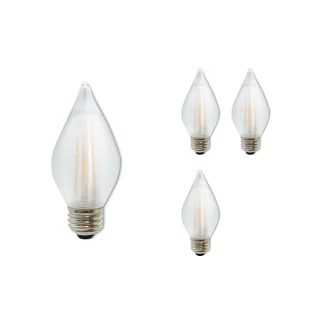 Bulbrite Pack of (4) - 4 Watt Dimmable Medium (E26) LED Bulb - 350 Lumens, 2700K and 90 CRI Satin