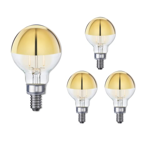 Bulbrite Pack of (4) 2.5 Watt Dimmable Candelabra (E12) LED Bulbs- 200 Lumens, 2700K, and 90CRI Half Gold