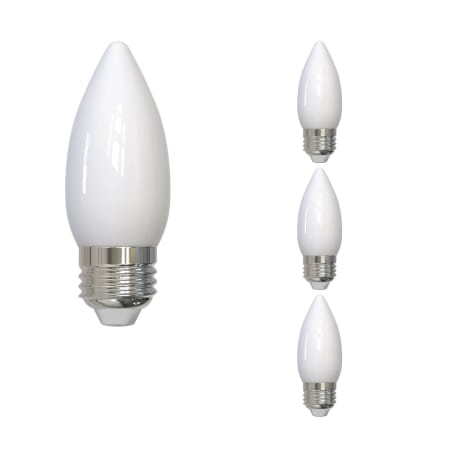 Bulbrite Pack of (4) 5.5 Watt Milky Dimmable B11 Medium (E26) LED Bulbs - 500 Lumens, 3000K, and 90CRI Milky