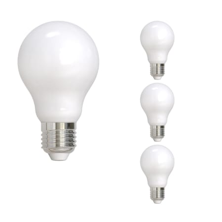 Bulbrite Pack of (4) 7 Watt Dimmable A19 Medium (E26) LED Bulbs - 800 Lumens, 3000K, and 80CRI Milky
