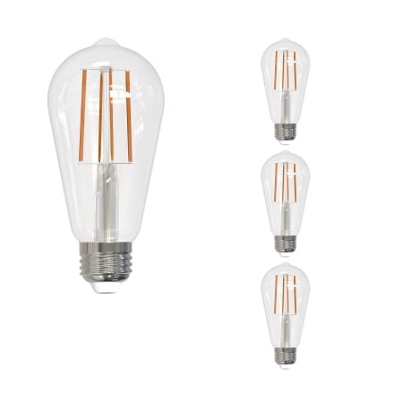 Bulbrite Pack of (4) 13 Watt Vintage Edison Dimmable ST18 Medium (E26) LED Bulbs - 1400 Lumens, 2700K, and 90CRI Clear