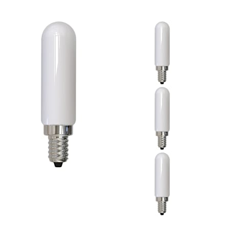 Bulbrite Pack of (4) 4.5 Watt Dimmable T6 Candelabra (E12) LED Bulbs - 400 Lumens, 3000K, and 90CRI Milky