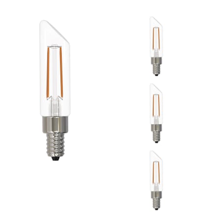 Bulbrite Pack of (4) 4 Watt Dimmable T6SL Candelabra (E12) LED Bulbs - 400 Lumens, 3000K, and 90CRI Clear