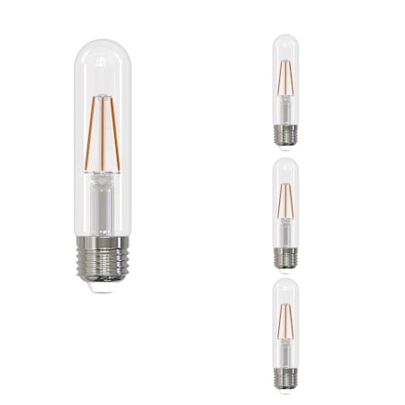 Bulbrite Pack of (4) 5 Watt Vintage Edison Dimmable T9 Medium (E26) LED Bulbs - 500 Lumens, 2700K, and 90CRI Clear