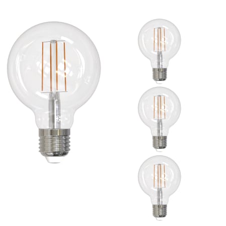 Bulbrite Pack of (4) 8.5 Watt Vintage Edison Dimmable G25 Medium (E26) LED Bulbs - 800 Lumens, 3000K, and 90CRI Clear