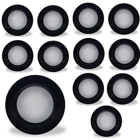 Bulbrite Canless Recessed Fixture 3000K with 7" Open Trims Black