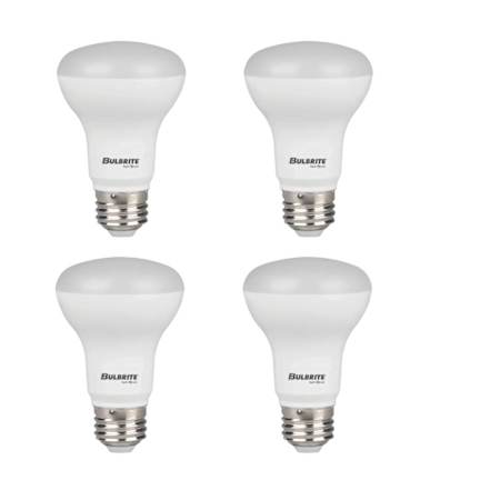 Bulbrite Pack of (4) 8 Watt Dimmable BR30 Medium (E26) LED Bulbs- 650 Lumens, 3000K, and 80CRI Frost