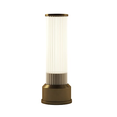 Bulbrite Elevated Classics 9" Tall LED Column Table Lamp Brushed Brass