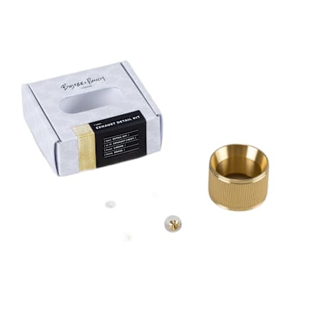 Buster + Punch Exhaust Detail Kit with Linear Knurl Brass