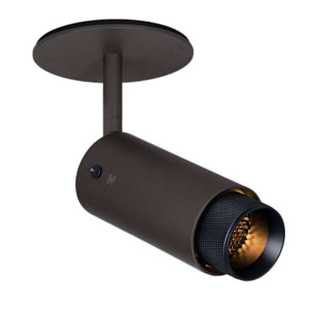 Buster + Punch Exhaust 2" Wide Accent / Spot Light Luxury Designer Modern Industrial Ceiling Fixture with Cross Diamond Knurl Graphite / Black