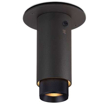 Buster + Punch Exhaust 2-1/4" Wide Flush Mount Luxury Industrial Designer Ceiling Fixture Fixed Spotlight with Cross Knurl Graphite / Black