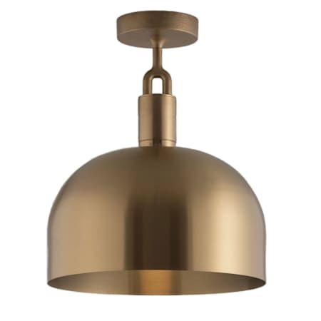 Buster + Punch Forked 13" Wide LED Semi-Flush Ceiling Fixture with Metal Shade Brass