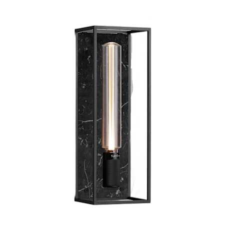 Buster + Punch Caged 19" Tall Wall Sconce Black Marble
