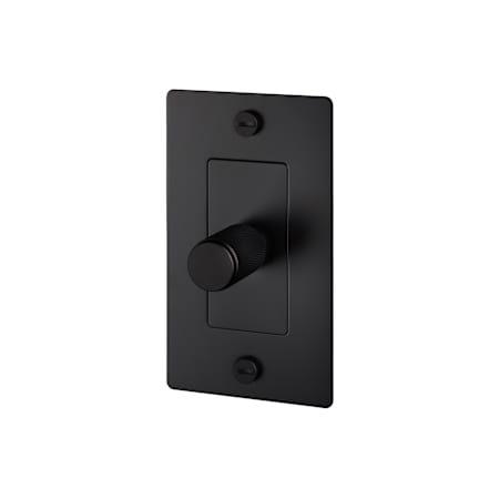 Buster + Punch Cross Luxury Industrial Bespoke 15 Amp 1 Gang LED Diamond Knurl Dimmer Knob Switch with Coin Screws - No Insignia Black
