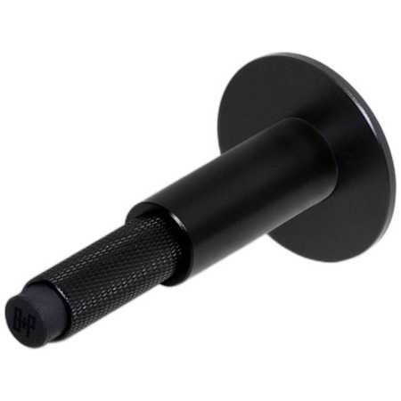 Buster + Punch Cross 3-3/4 Inch Baseboard Mounted Rigid Door Stop Black
