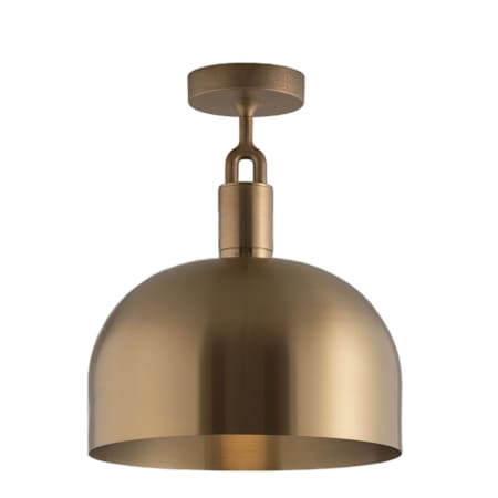 Buster + Punch Forked 10" Wide LED Semi-Flush Ceiling Fixture Brass