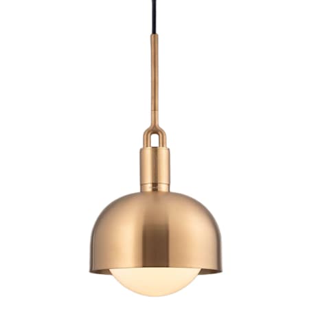 Buster + Punch Forked 10" Wide LED Mini Pendant Brass / Opal