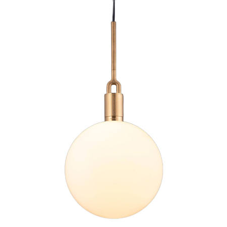 Buster + Punch Forked 14" Wide LED Pendant Brass / Opal