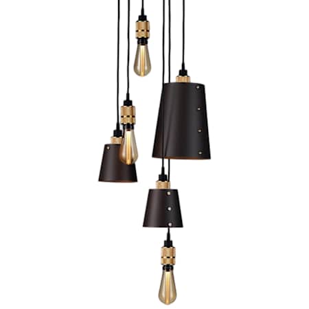 Buster + Punch Cross 6 Light 9" Wide Suspension Multi Light Pendant Brass / Graphite