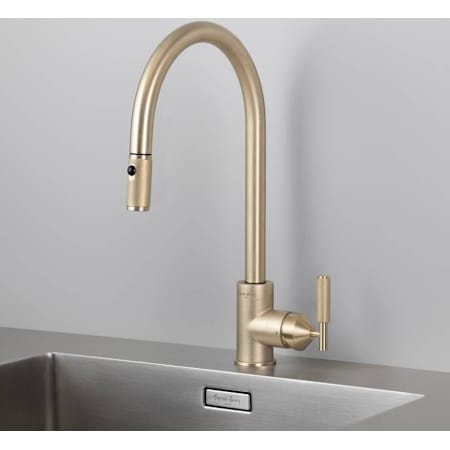 Buster + Punch Cross 1.74 GPM Single Hole Pull Down Kitchen Faucet Brass
