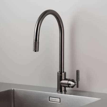Buster + Punch Cross 1.74 GPM Single Hole Pull Down Kitchen Faucet Gun Metal