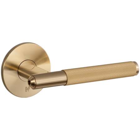 Buster + Punch Linear Passage Door Lever Set with Round Rose Brass