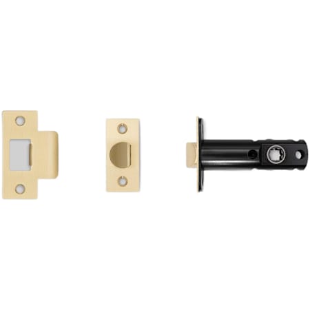 Buster + Punch Tubular Passage Door Latch Only for 2-3/8" Backset Brass