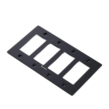 Buster + Punch Wall Plates Quadruple Rocker Switch Outlet Black