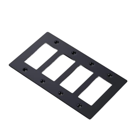Buster + Punch Wall Plates Quadruple Rocker Switch Outlet Black
