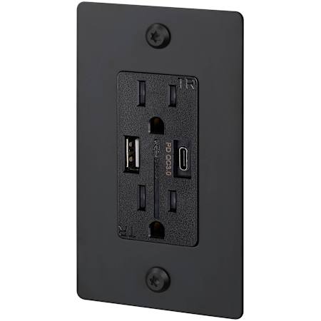 Buster + Punch Linear 15 Ampere Electrical Outlet Black