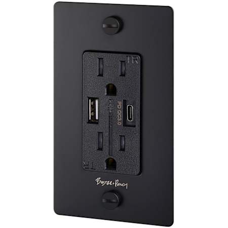 Buster + Punch Cross 15 Ampere Electrical Outlet Black
