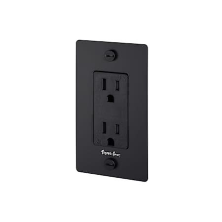 Buster + Punch 15 Ampere Electrical Outlet with Logo Black