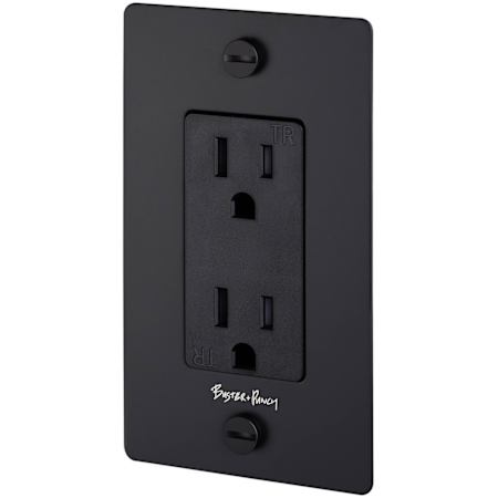 Buster + Punch Cross 15 Ampere Electrical Outlet Black