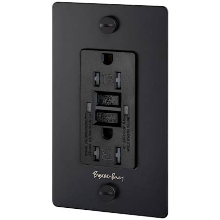 Buster + Punch Cross 15 Ampere GFCI Electrical Outlet Black