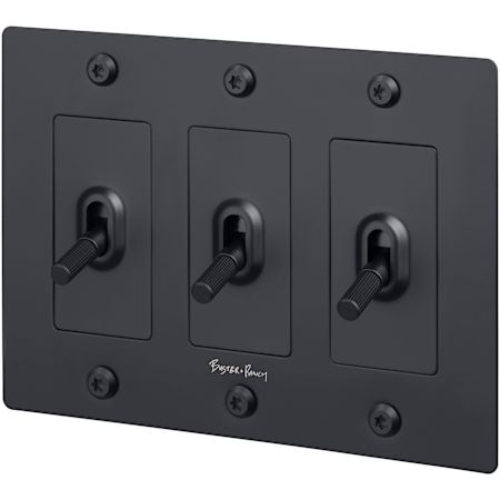 Buster + Punch Linear 15 Ampere 3 Way Universal Switch Black