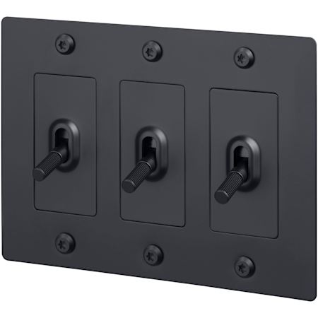 Buster + Punch Linear 15 Ampere 3 Way Universal Switch Black