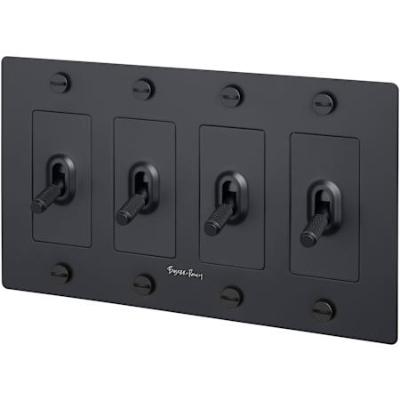 Buster + Punch Cross 15 Ampere 3 Way Universal Switch Black