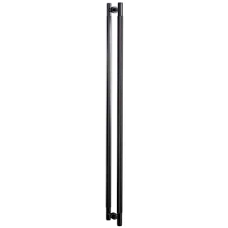 Buster + Punch Cross Pair of (2) - 28-1/2" Center to Center Luxury Diamond Knurl Back to Back Sliding / Swinging Door / Closet Pull Set Black