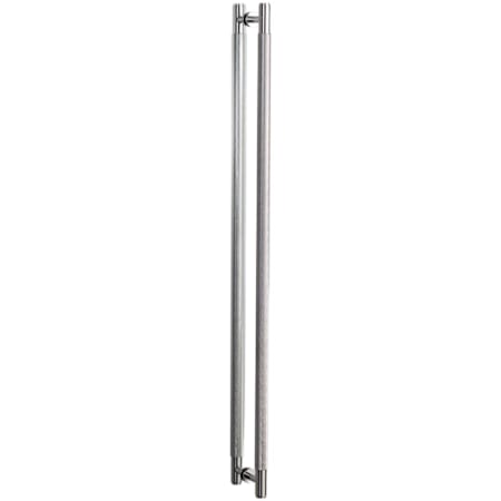 Buster + Punch Cross 28-1/2" Center to Center Luxury Industrial Solid Stainless Steel Diamond Knurled Back to Back Closet / Pantry / Door Pull Handle Set Steel