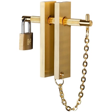 Buster + Punch Precious Bar Luxury Modern Industrial Linear Knurl Bolt and Chain Cabinet / Home Bar Lock and Pull Brass