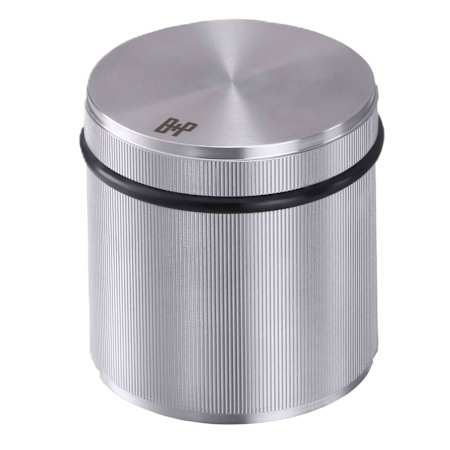 Buster + Punch Linear 2-1/2"W Free Standing Moveable Luxury Modern Industrial Weighted Door Stop with Straight Ridged Knurling - Solid Stainless Steel Steel