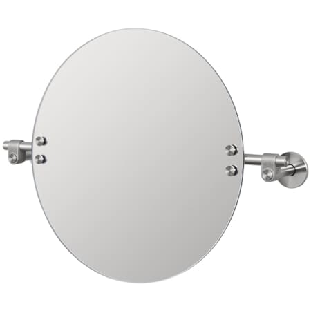 Buster + Punch Cast 21-1/16"W x 15-3/4"H Circular Flat Frameless Wall Mounted Bathroom Mirror Steel