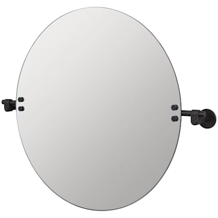 Buster + Punch Cast 28-15/16"W x 23-5/8"H Circular Flat Frameless Wall Mounted Bathroom Mirror Welders Black