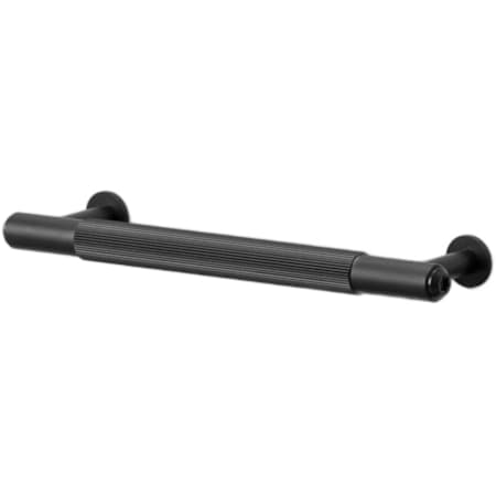 Buster + Punch Linear 4-15/16" Center to Center Luxury Industrial Straight Ridge Knurl Cabinet Bar Handle / Drawer Bar Pull Black