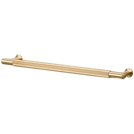 Buster + Punch Linear 8-7/8" Center to Center Luxury Industrial Straight Knurl Barrel Solid Brass Cabinet Bar Handle / Drawer Bar Pull Brass