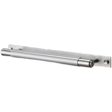 Buster + Punch Cross 12-13/16" Center to Center Luxury Diamond Knurled Modern Industrial Cabinet Bar Handle with Full Backplate Steel