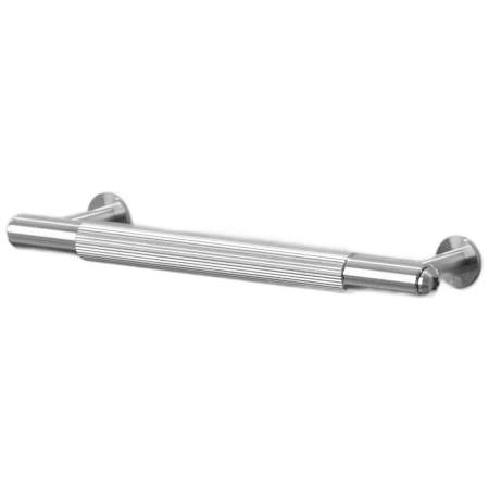 Buster + Punch Linear 4-15/16" Center to Center Luxury Industrial Solid Stainless Steel Straight Ridge Knurl Cabinet Bar Handle / Drawer Bar Pull - No Backplate Steel